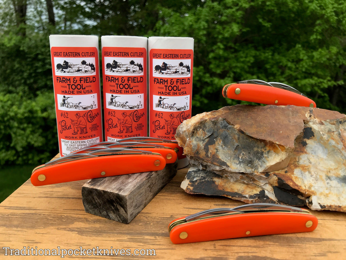 Great Eastern Cutlery #620320 Farm&amp;Field Pocket Carver Orange Delrin