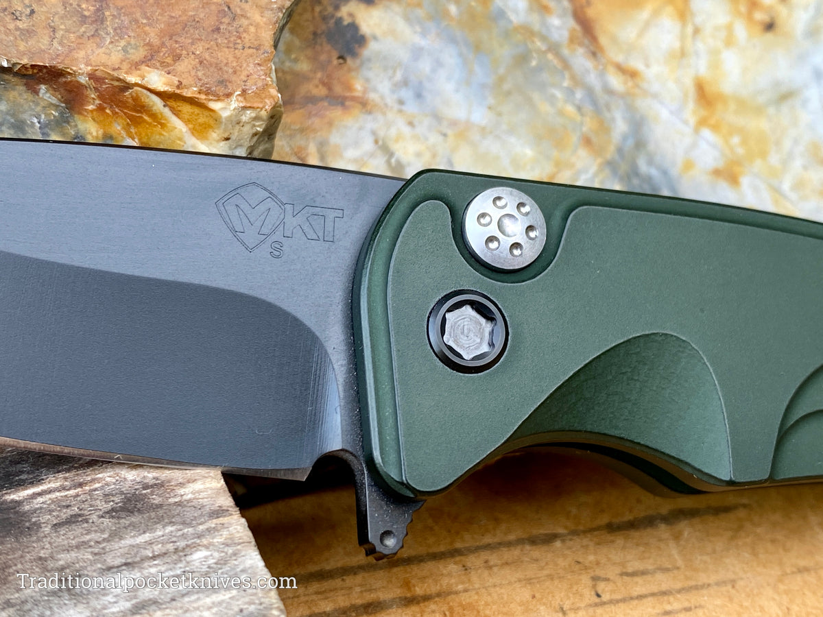 Medford Knives Smooth Criminal PVD Drop Point / S35VN / Green PVD Handles / PVD HW / PVD Clip