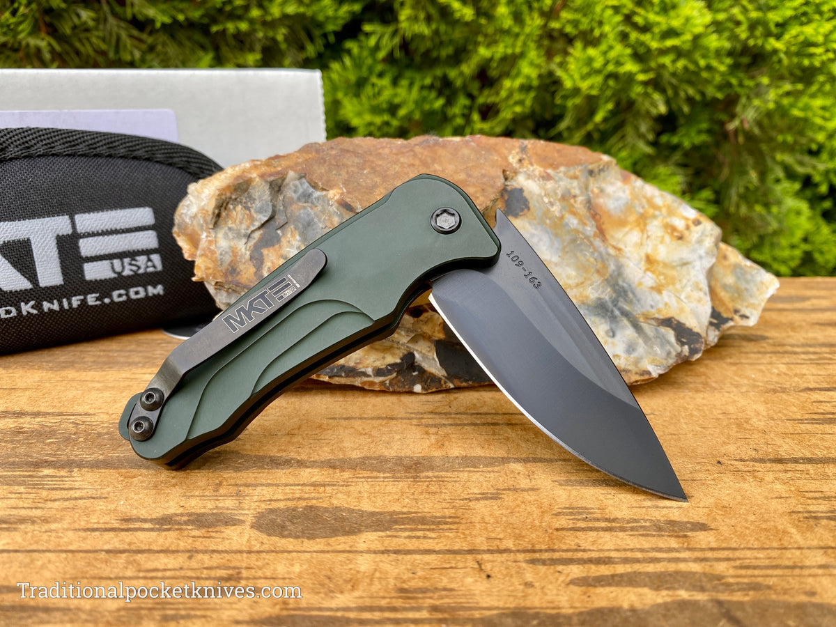 Medford Knives Smooth Criminal PVD Drop Point / S35VN / Green PVD Handles / PVD HW / PVD Clip