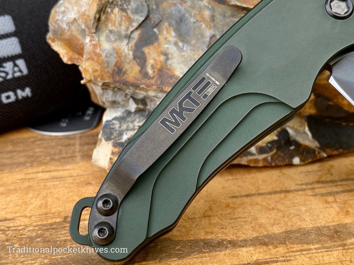 Medford Knives Smooth Criminal PVD Drop Point / S35VN / Green PVD Handles / PVD HW / PVD Clip