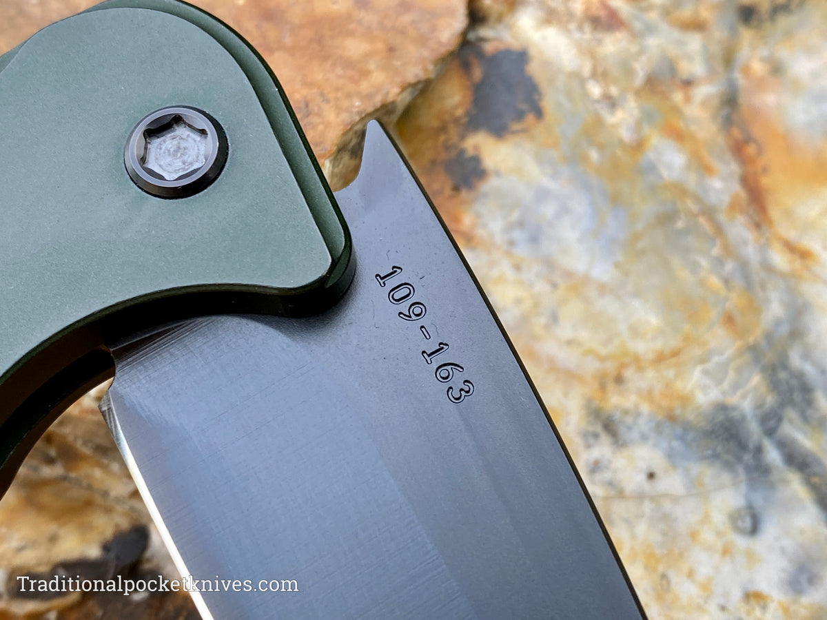 Medford Knives Smooth Criminal PVD Drop Point / S35VN / Green PVD Handles / PVD HW / PVD Clip