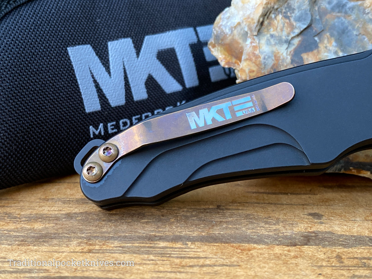 Medford Knives Smooth Criminal Drop Point / S35VN / Black PVD Handles / Bronze HW / Bronze Clip