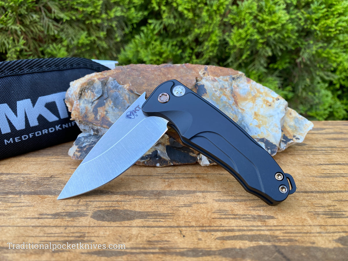 Medford Knives Smooth Criminal Drop Point / S35VN / Black PVD Handles / Bronze HW / Bronze Clip