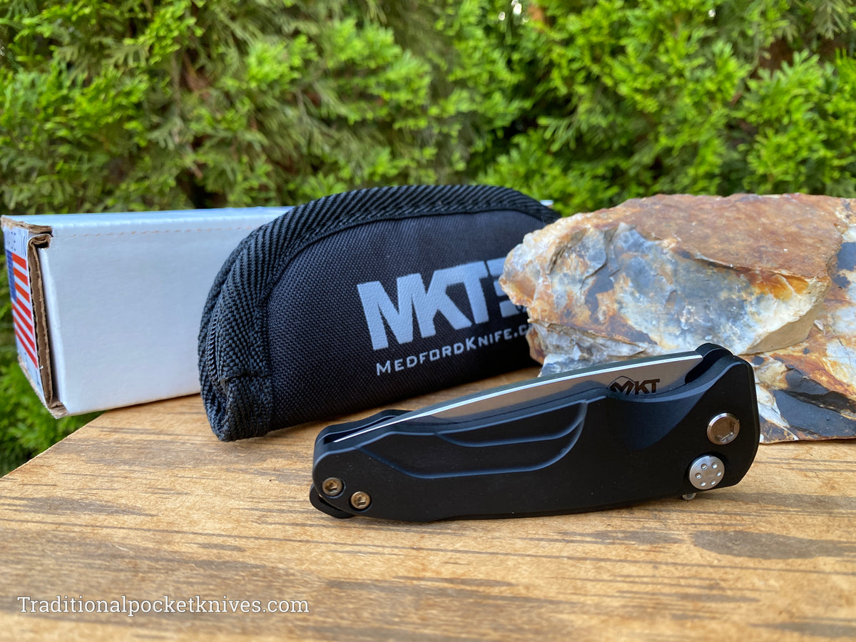 Medford Knives Smooth Criminal Drop Point / S35VN / Black PVD Handles / Bronze HW / Bronze Clip