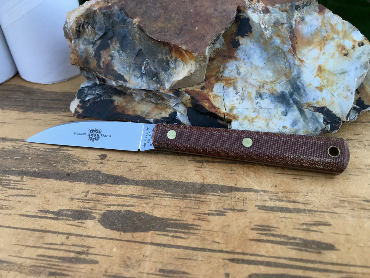 Great Eastern Cutlery #H20018 Hunter Natural Canvas Micarta