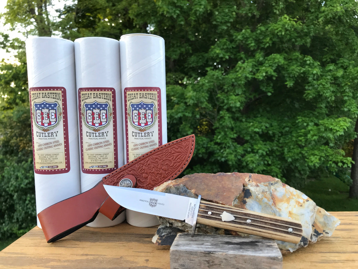 Great Eastern Cutlery #H30119 Hunter Woodland Muslin w/ Sheath
