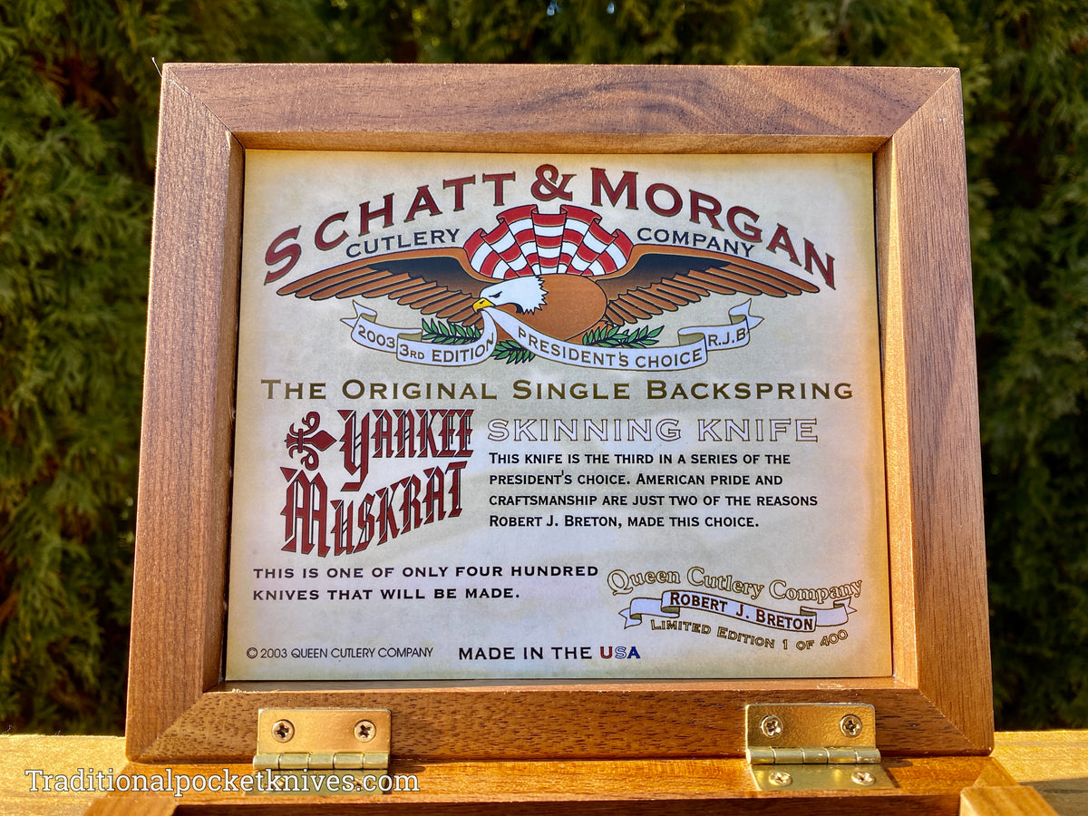 Schatt&Morgan Cutlery Presidents Choice 3rd Edition: Yankee Muskrat - Sold Out