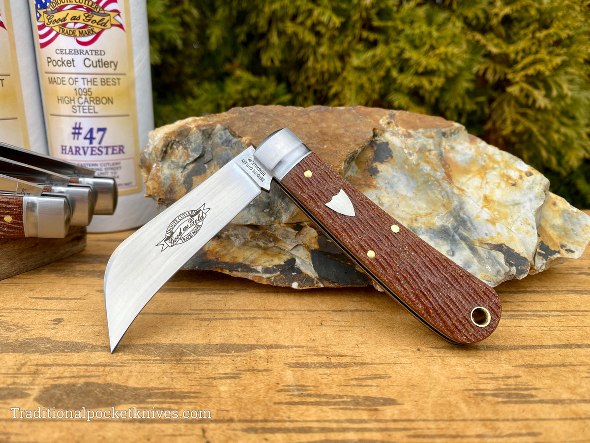 Great Eastern Cutlery #47P123 Tidioute Cutlery Harvester Natural Textured Micarta