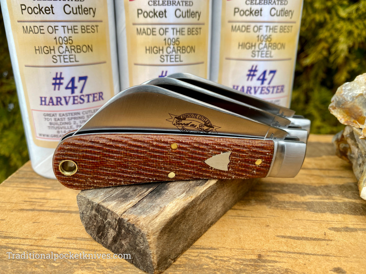 Great Eastern Cutlery #47P123 Tidioute Cutlery Harvester Natural Textured Micarta