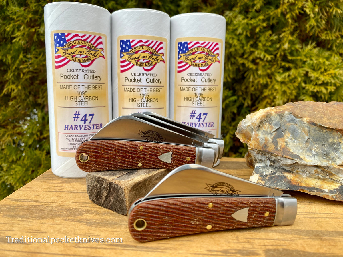 Great Eastern Cutlery #47P123 Tidioute Cutlery Harvester Natural Textured Micarta
