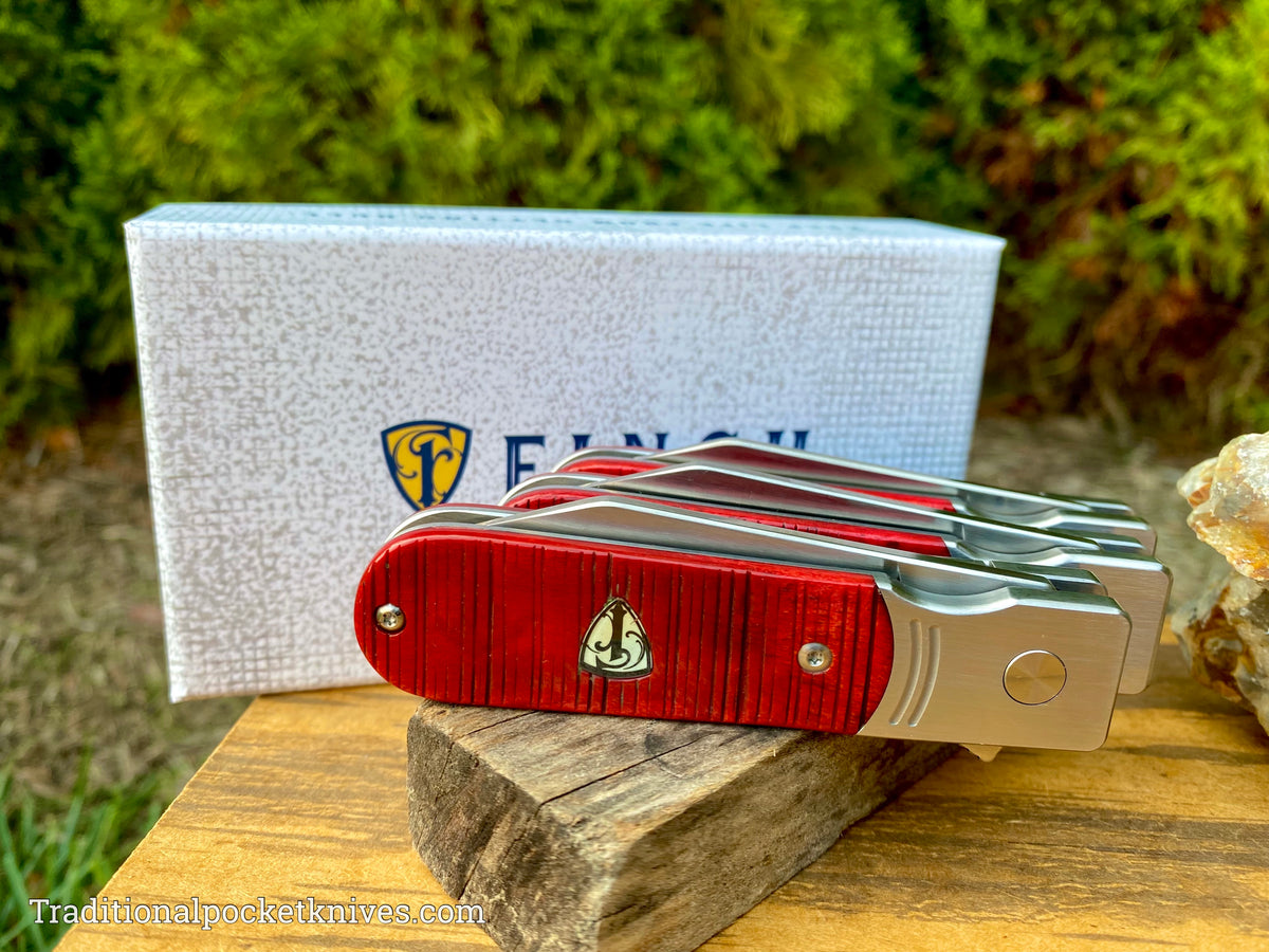 Finch Model 1929 Nightcrawler Red Sawcut Bone