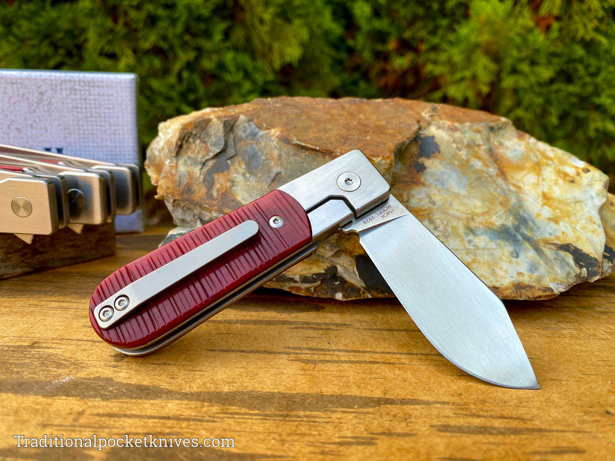 Finch Model 1929 Nightcrawler Red Sawcut Bone
