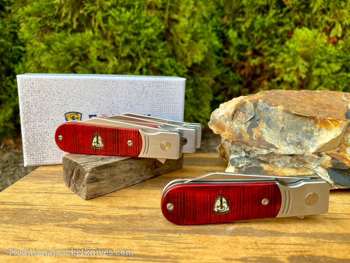 Finch Model 1929 Nightcrawler Red Sawcut Bone