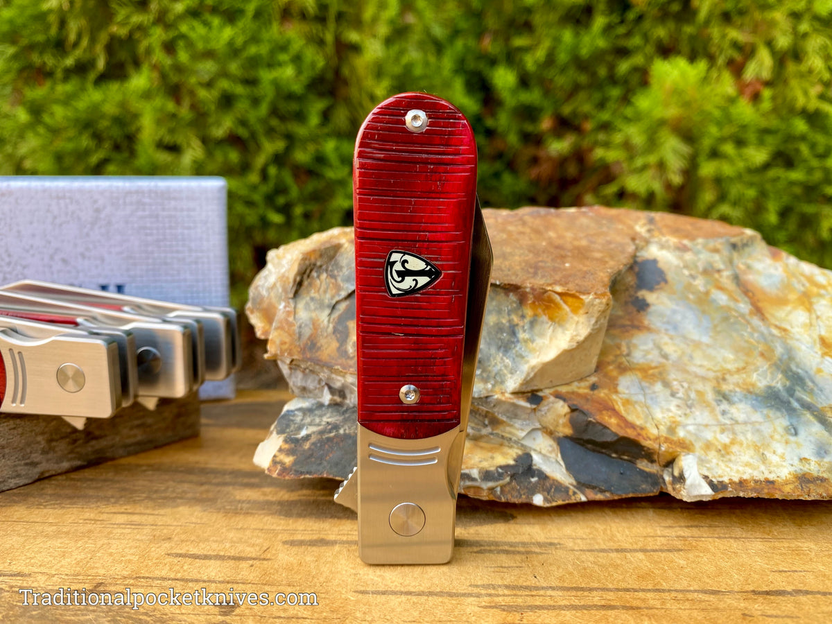 Finch Model 1929 Nightcrawler Red Sawcut Bone