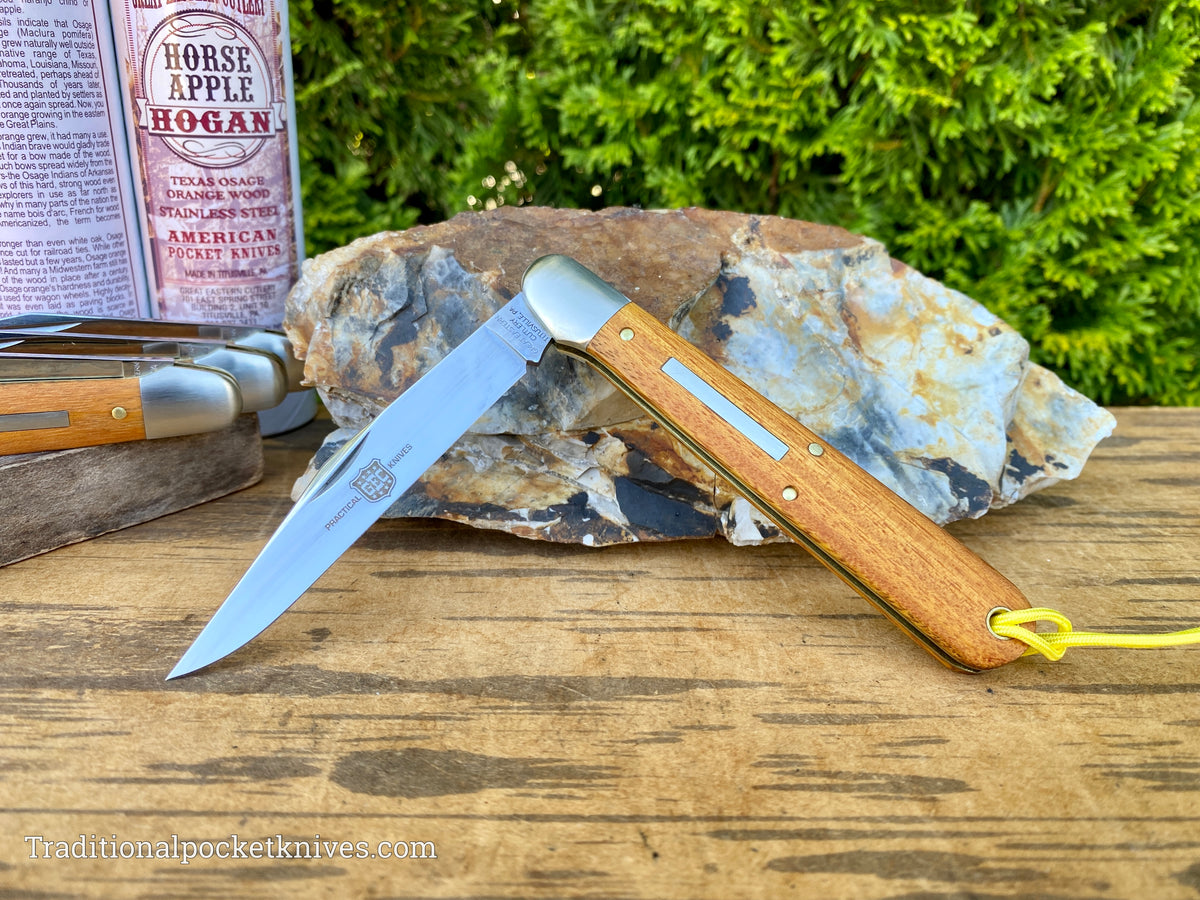 Great Eastern Cutlery #651122SS Horse Apple Hogan Texas Osage Orange Wood