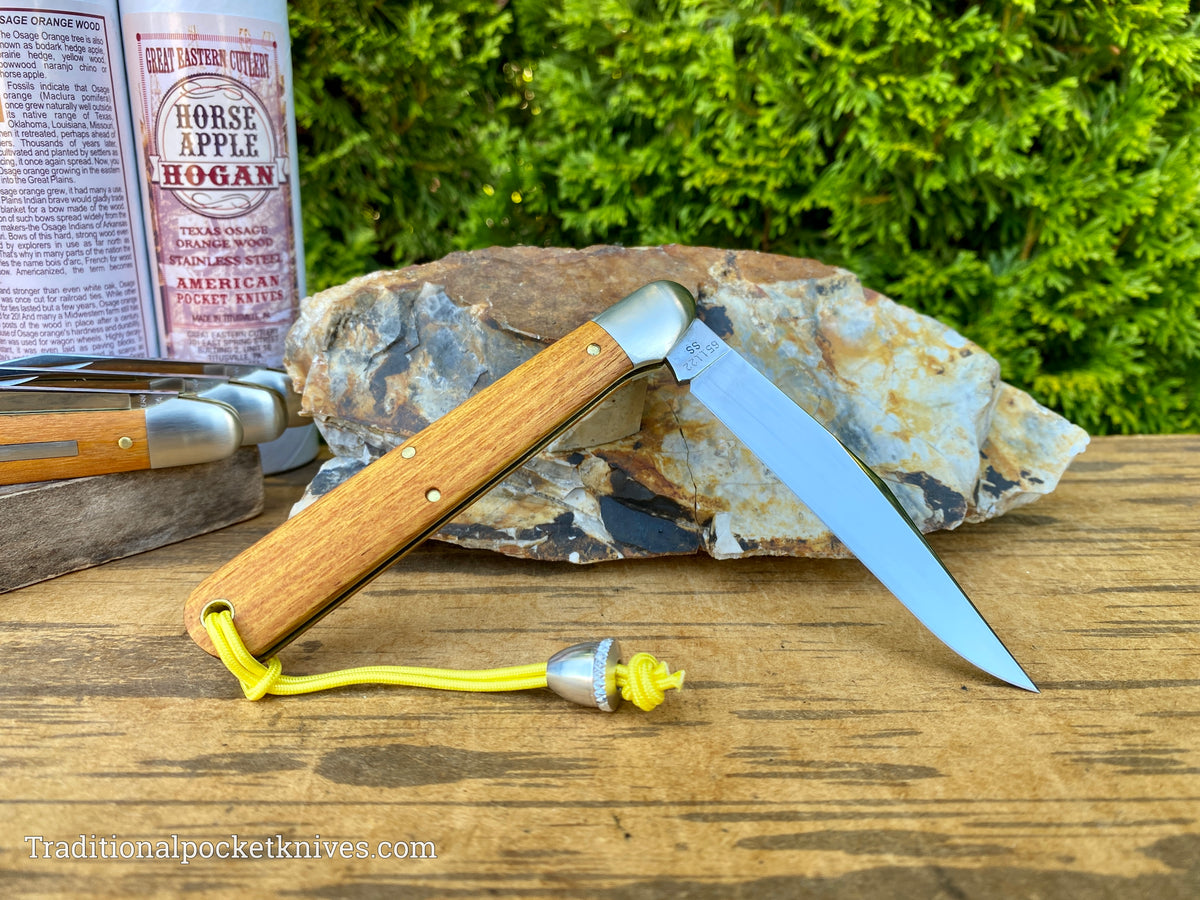 Great Eastern Cutlery #651122SS Horse Apple Hogan Texas Osage Orange Wood