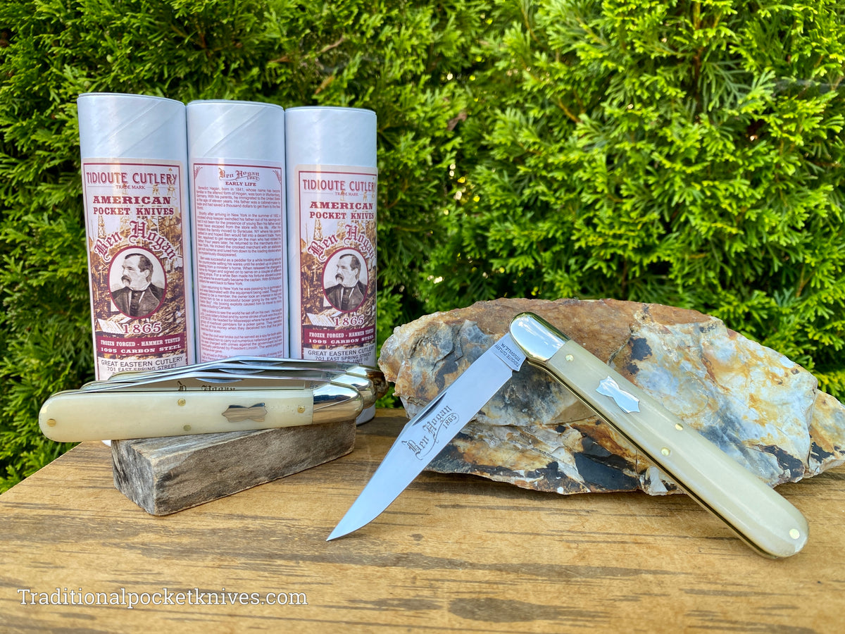 Great Eastern Cutlery #651122 Tidioute Cutlery Ben Hogan Smooth White Bone