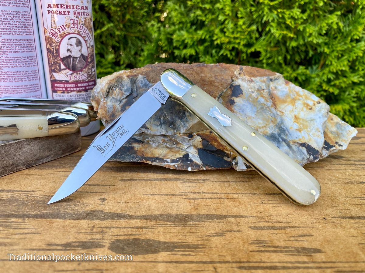 Great Eastern Cutlery #651122 Tidioute Cutlery Ben Hogan Smooth White Bone