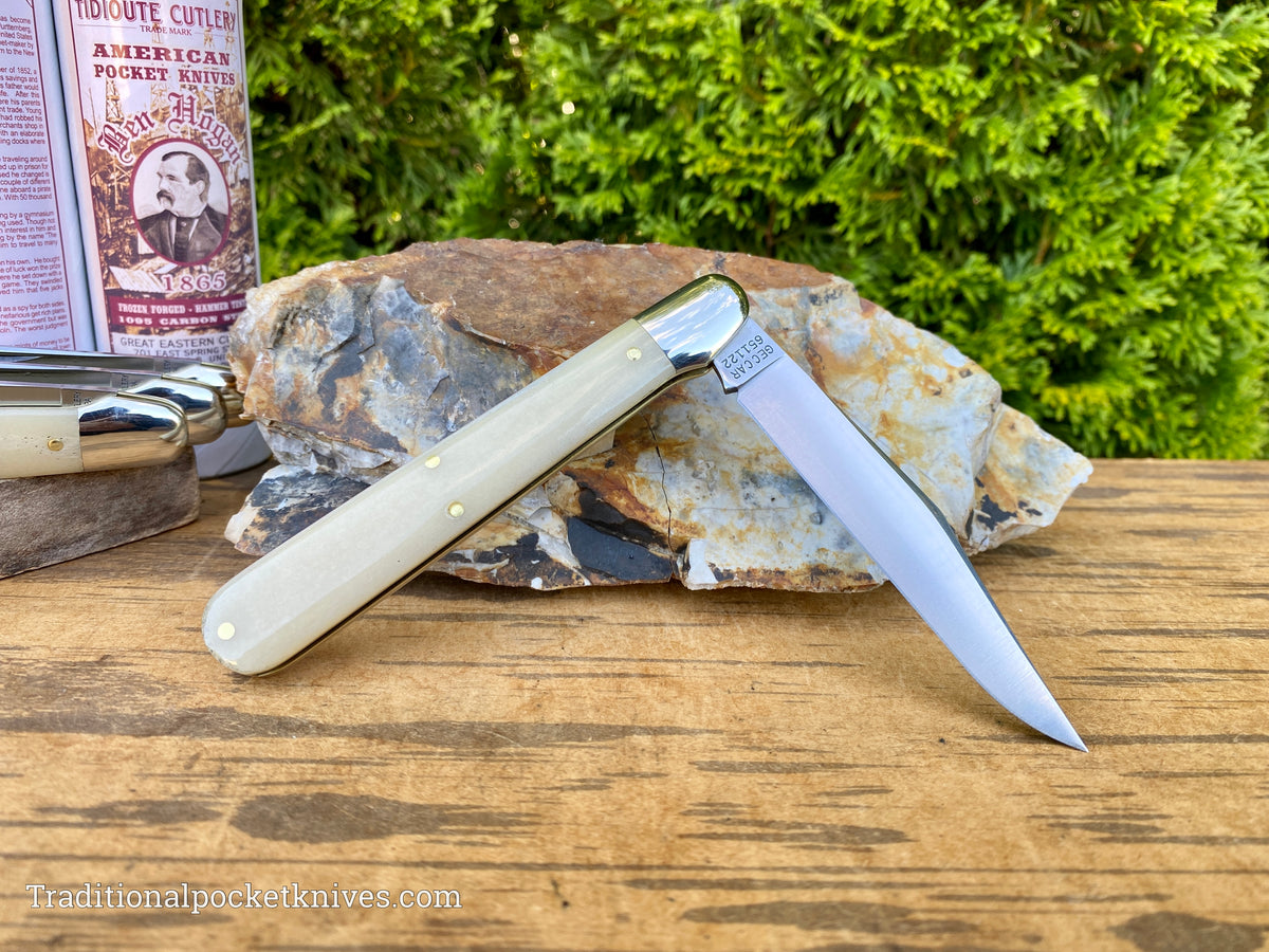 Great Eastern Cutlery #651122 Tidioute Cutlery Ben Hogan Smooth White Bone