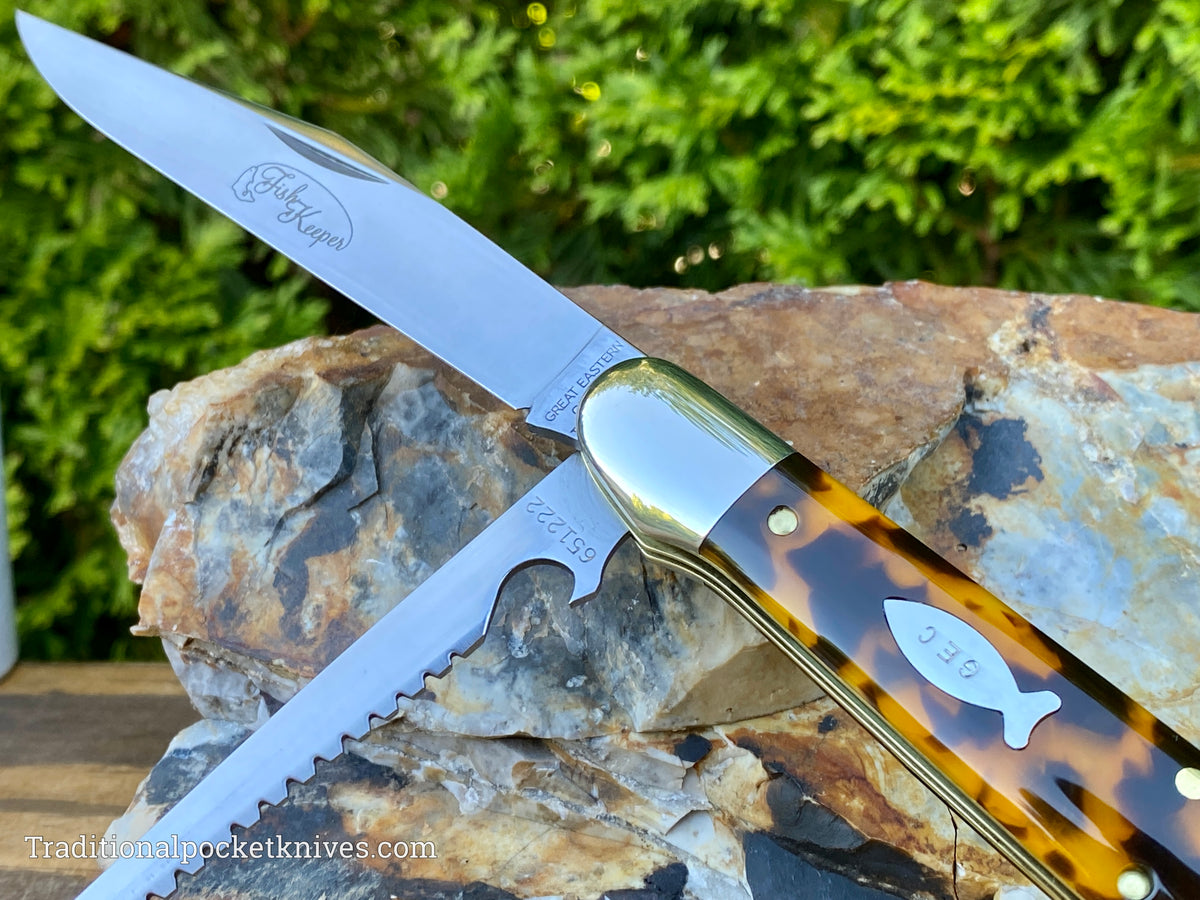 Great Eastern Cutlery #651222SS Fish Keeper Tortoise Shell Acrylic