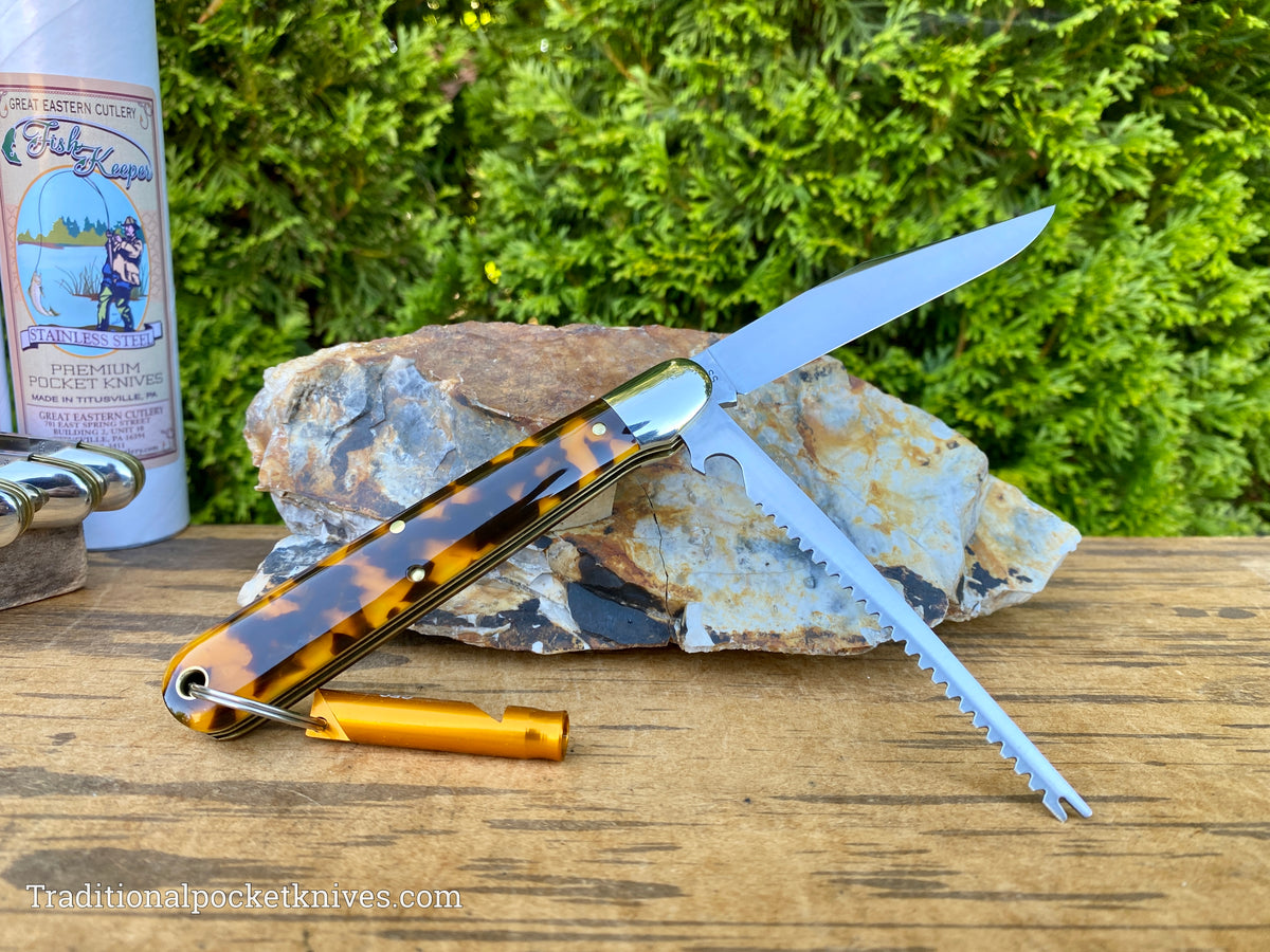 Great Eastern Cutlery #651222SS Fish Keeper Tortoise Shell Acrylic