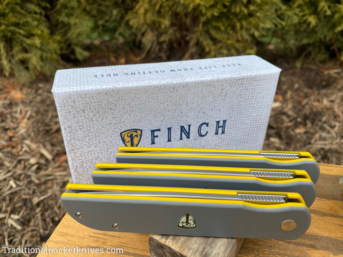Finch Cimarron Smokey Gray &amp; Yellow G10