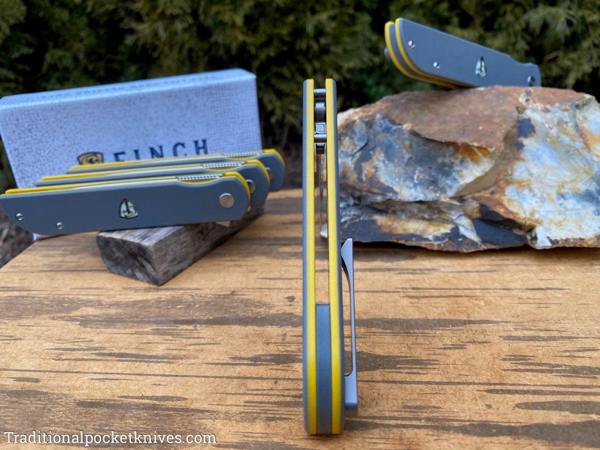 Finch Cimarron Smokey Gray &amp; Yellow G10