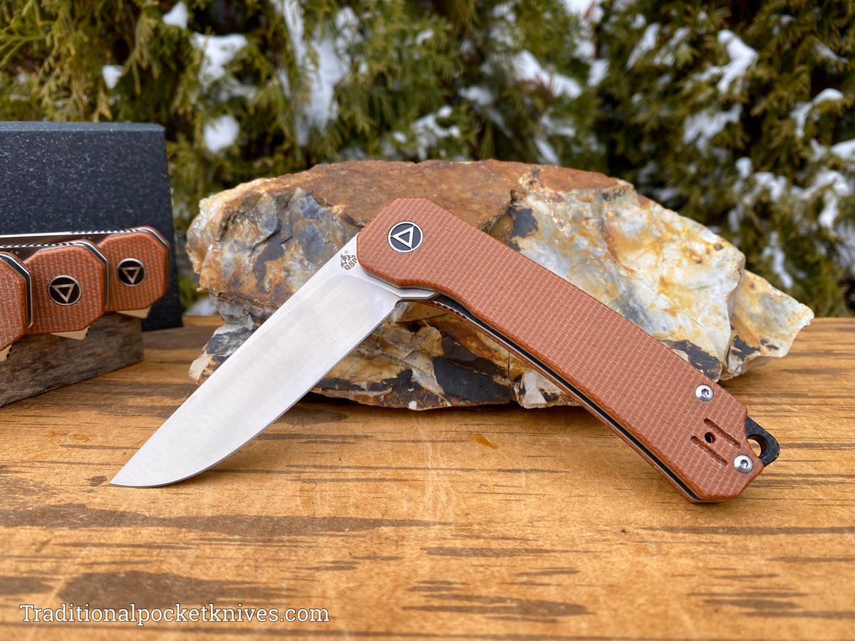 QSP Osprey Knife QS139-A Brown Micarta 14C28N Steel