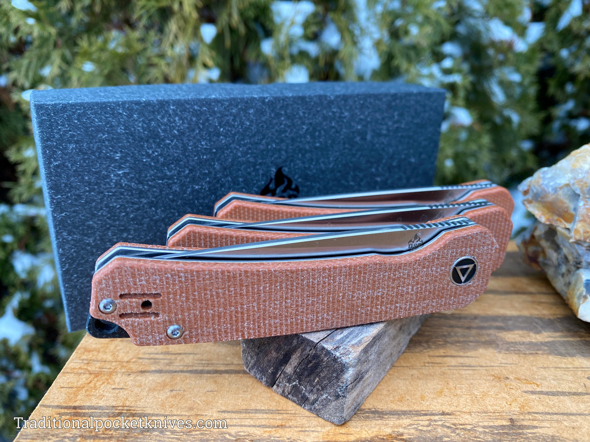 QSP Osprey Knife QS139-A Brown Micarta 14C28N Steel