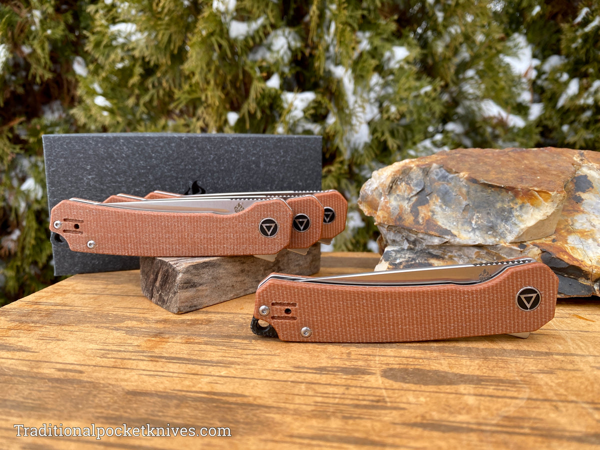 QSP Osprey Knife QS139-A Brown Micarta 14C28N Steel