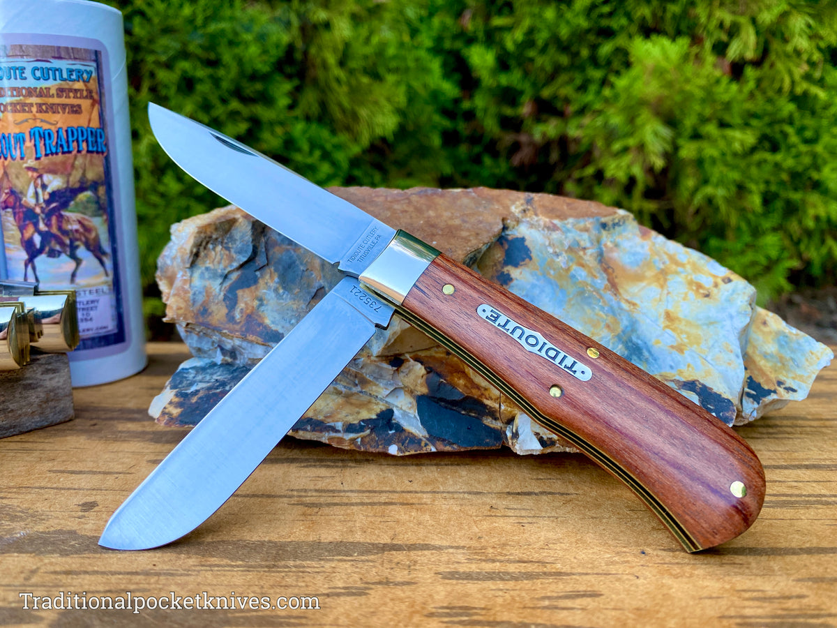 Great Eastern Cutlery #735221 Tidioute Cutlery Scout Trapper African Rosewood