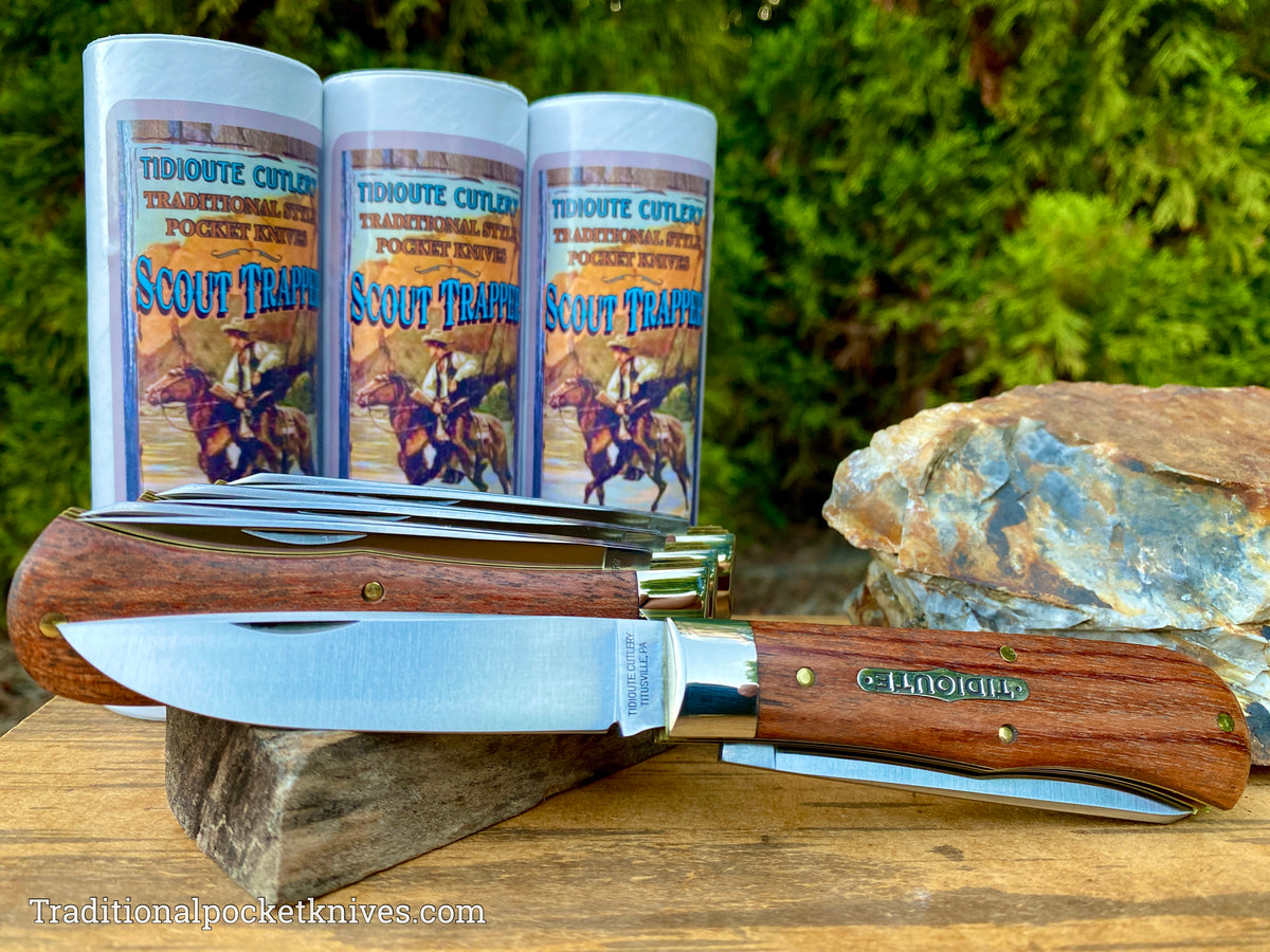 Great Eastern Cutlery #735221 Tidioute Cutlery Scout Trapper African Rosewood