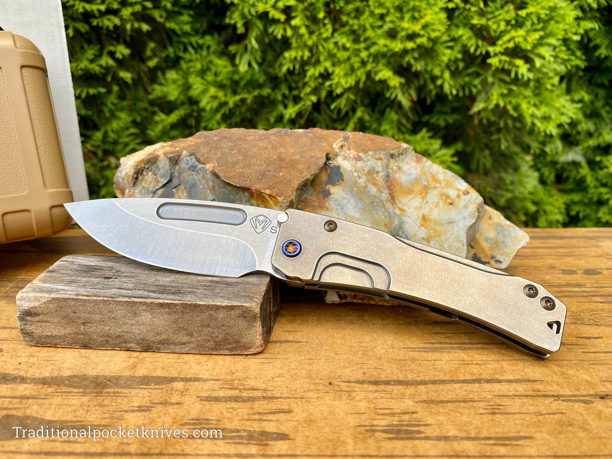 Medford Knives Slim Midi Tumbled Drop Point / S35VN / Tumbled Handle / Flamed HW / Flamed Clip