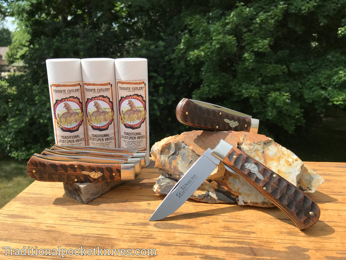 Great Eastern Cutlery #235120L Tidioute Cutlery Pioneer Trapper LL Jigged Brazilian Cherry