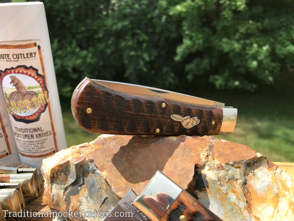 Great Eastern Cutlery #235120L Tidioute Cutlery Pioneer Trapper LL Jigged Brazilian Cherry