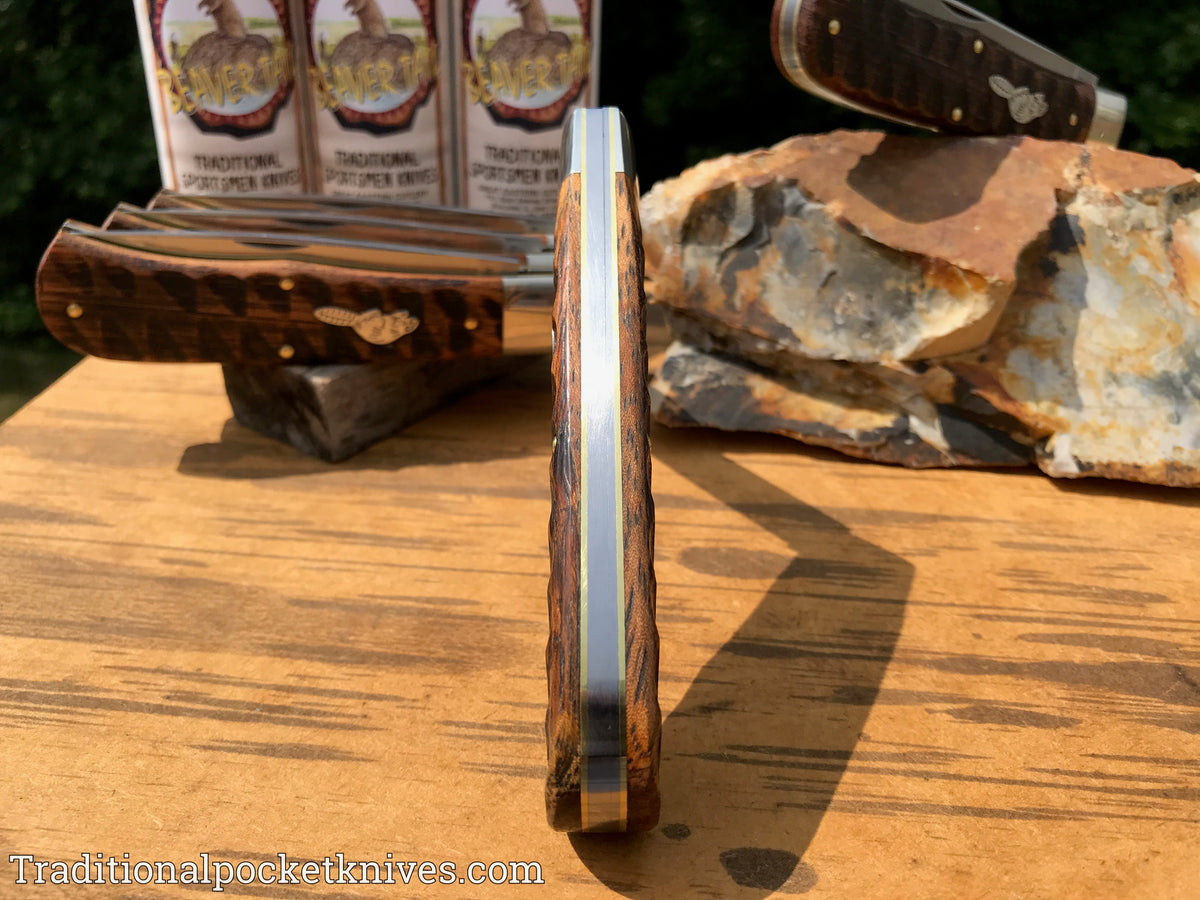 Great Eastern Cutlery #235120L Tidioute Cutlery Pioneer Trapper LL Jigged Brazilian Cherry