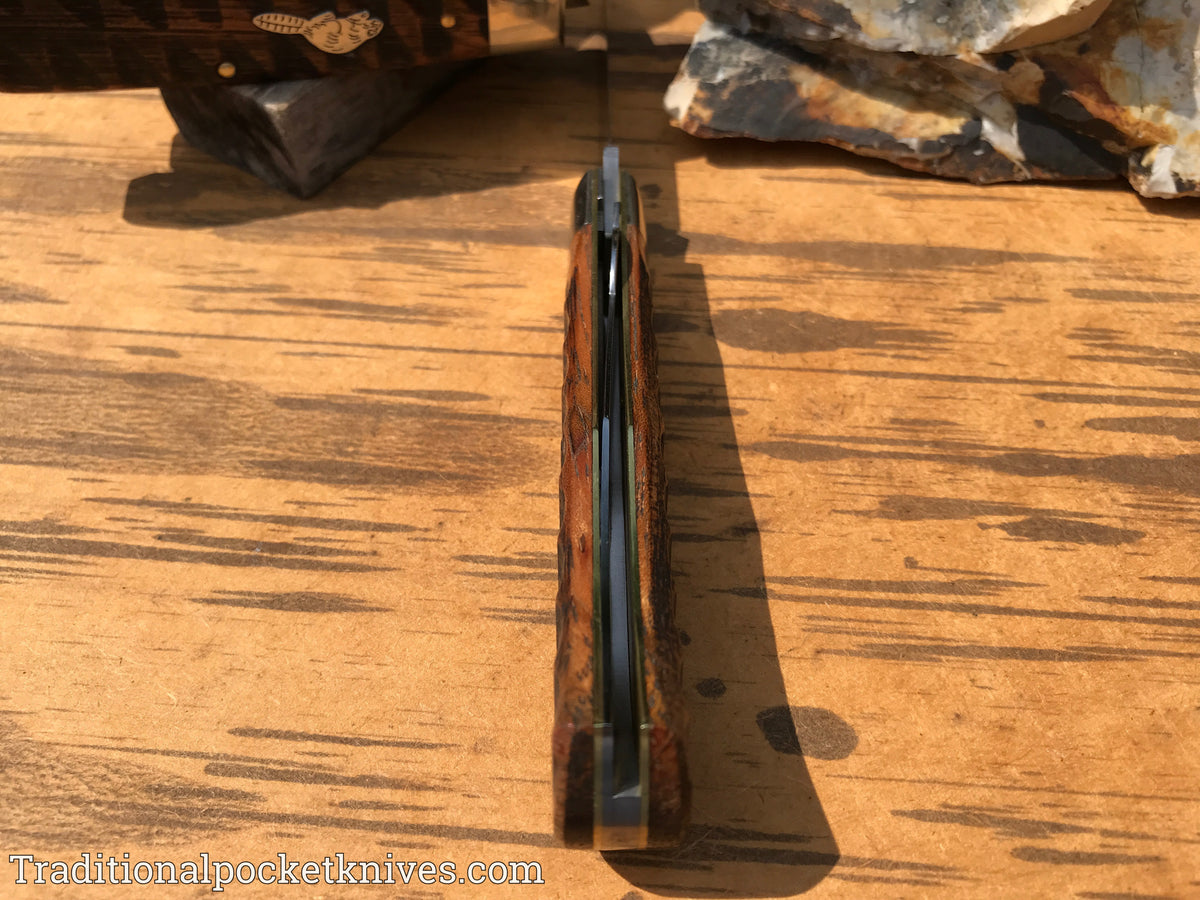 Great Eastern Cutlery #235120L Tidioute Cutlery Pioneer Trapper LL Jigged Brazilian Cherry