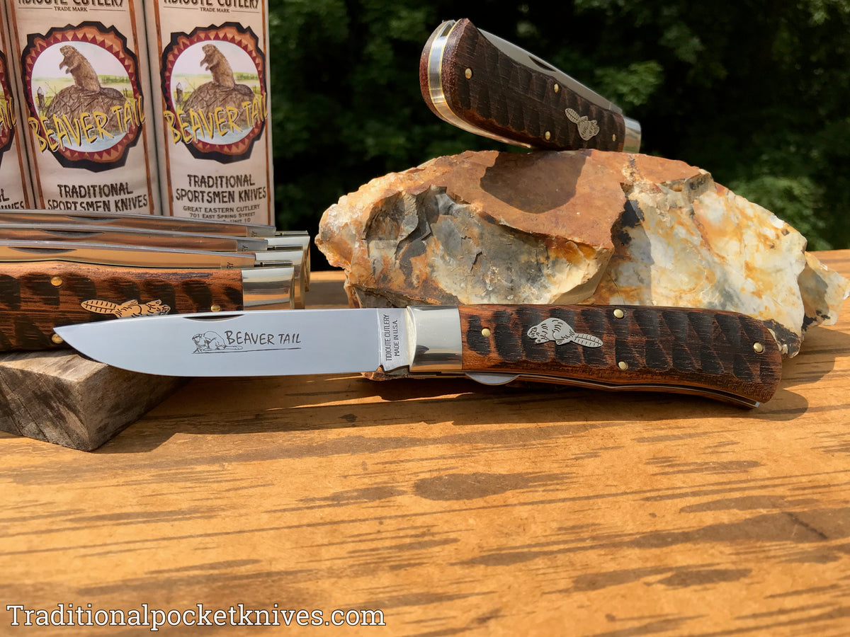 Great Eastern Cutlery #235120L Tidioute Cutlery Pioneer Trapper LL Jigged Brazilian Cherry