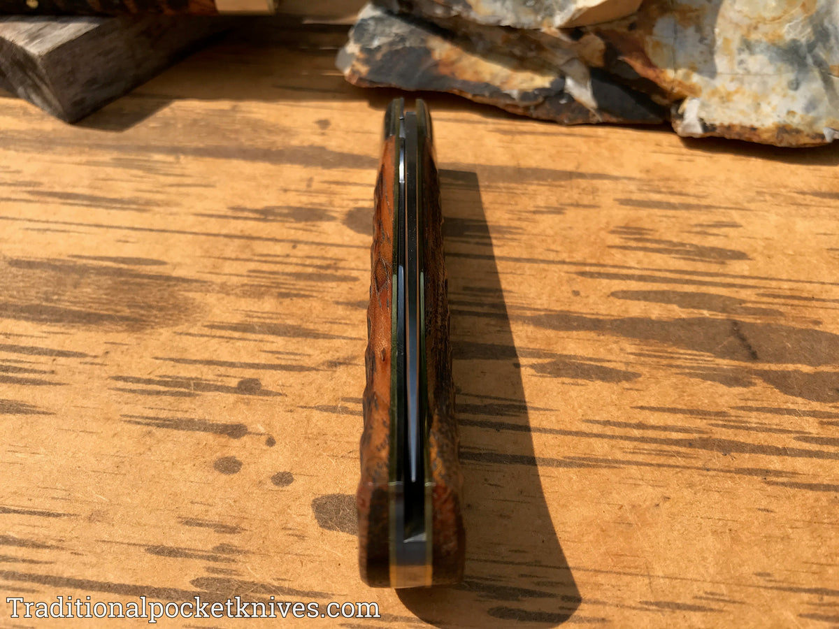 Great Eastern Cutlery #235120L Tidioute Cutlery Pioneer Trapper LL Jigged Brazilian Cherry