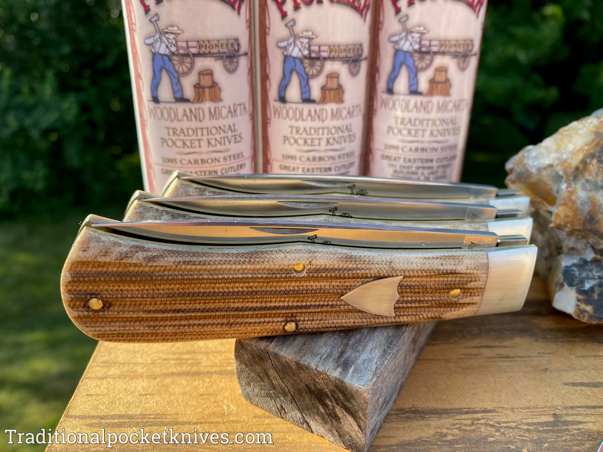 Great Eastern Cutlery #235120L Tidioute Cutlery Pioneer Trapper LL Woodland Micarta