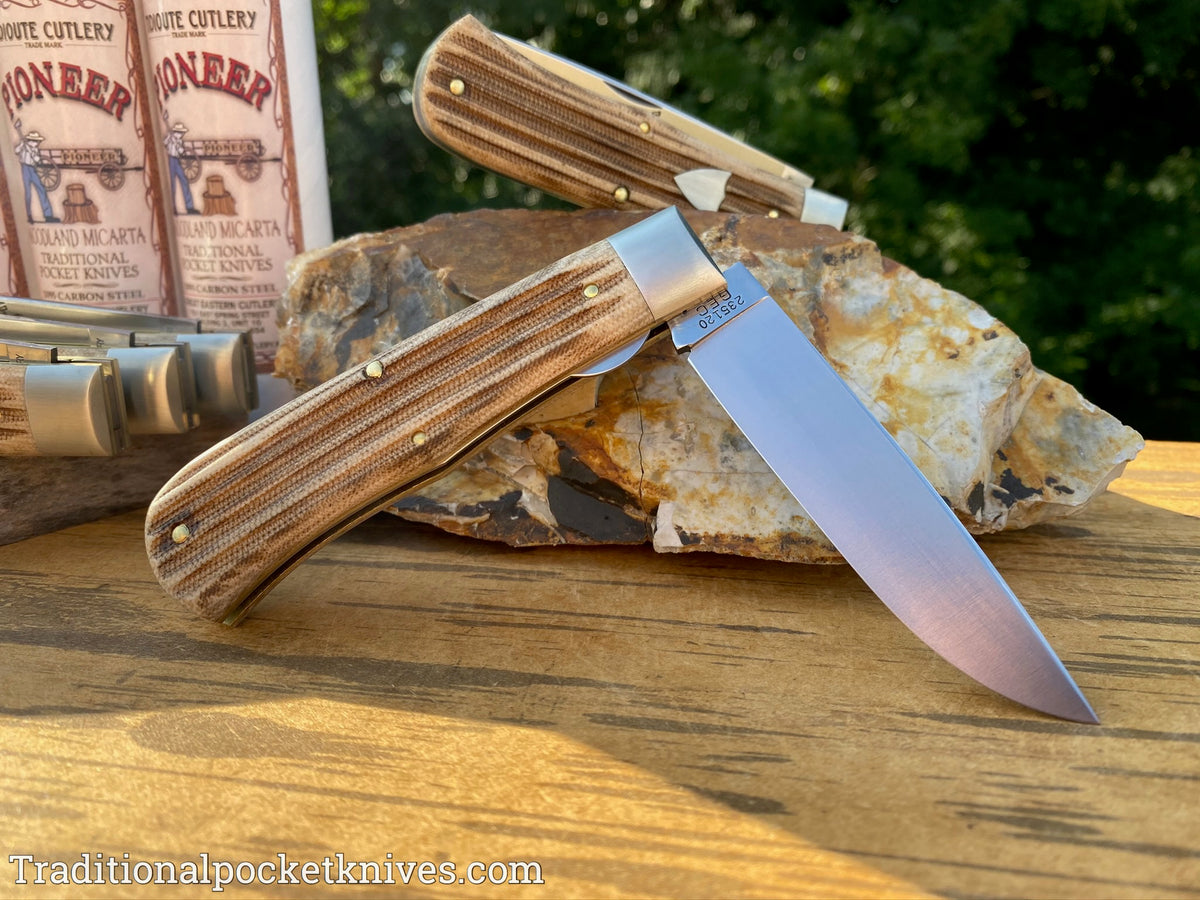 Great Eastern Cutlery #235120L Tidioute Cutlery Pioneer Trapper LL Woodland Micarta