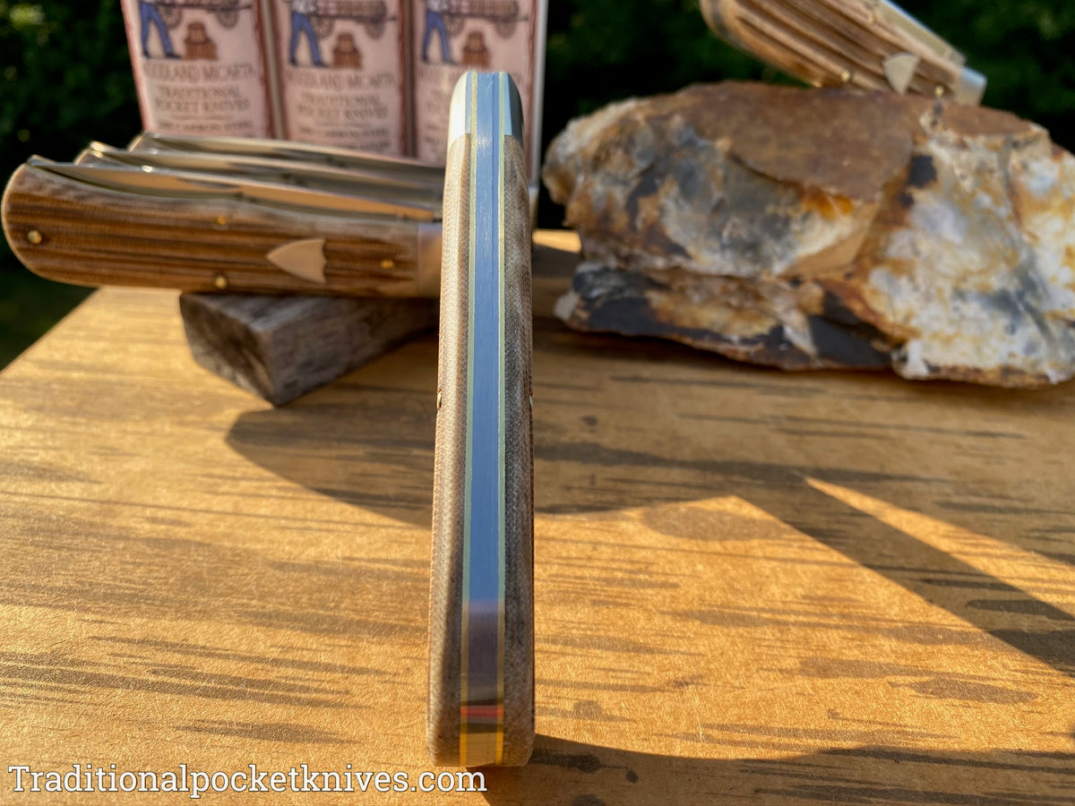 Great Eastern Cutlery #235120L Tidioute Cutlery Pioneer Trapper LL Woodland Micarta