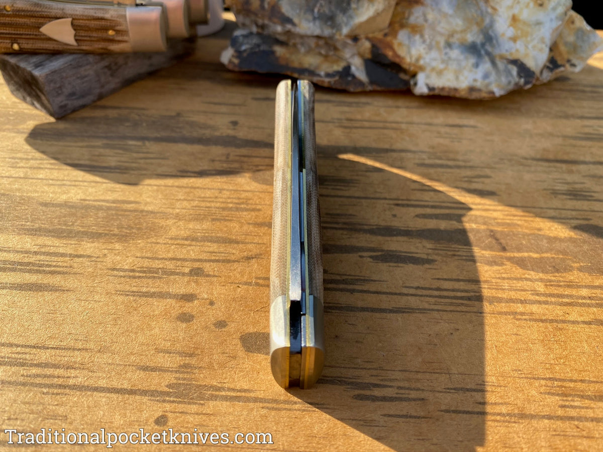 Great Eastern Cutlery #235120L Tidioute Cutlery Pioneer Trapper LL Woodland Micarta