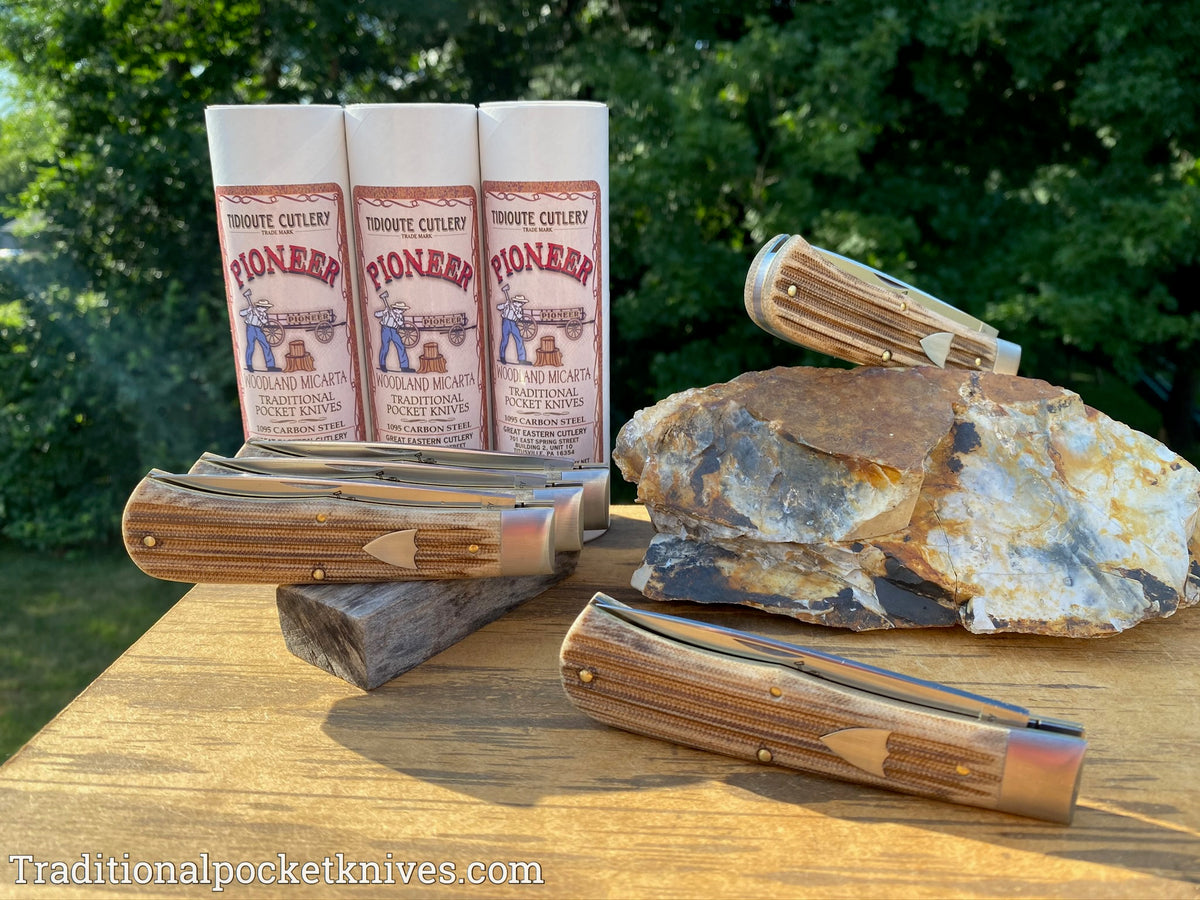 Great Eastern Cutlery #235120L Tidioute Cutlery Pioneer Trapper LL Woodland Micarta