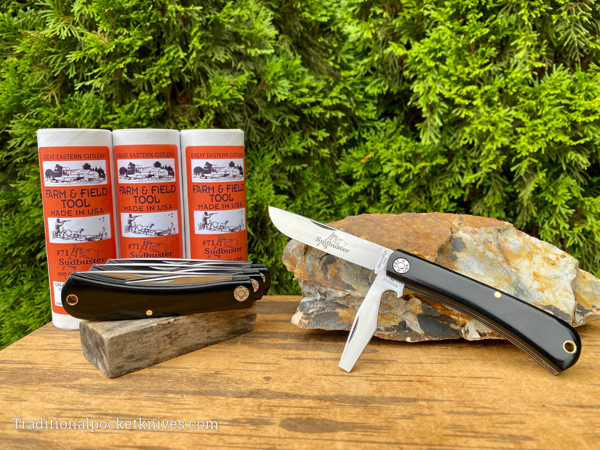 Great Eastern Cutlery #715222 Farm&amp;Field Tool Sudbuster Black Linen Micarta