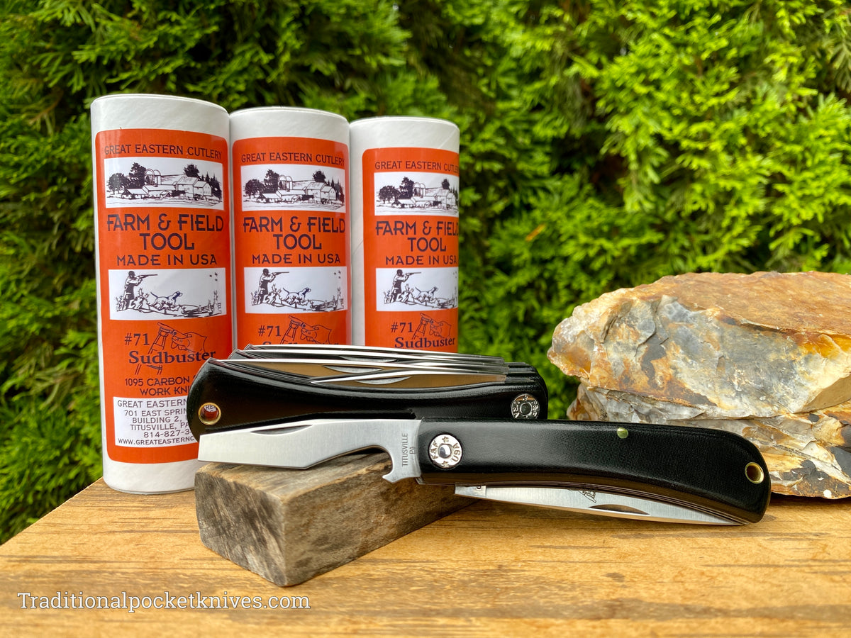 Great Eastern Cutlery #715222 Farm&amp;Field Tool Sudbuster Black Linen Micarta