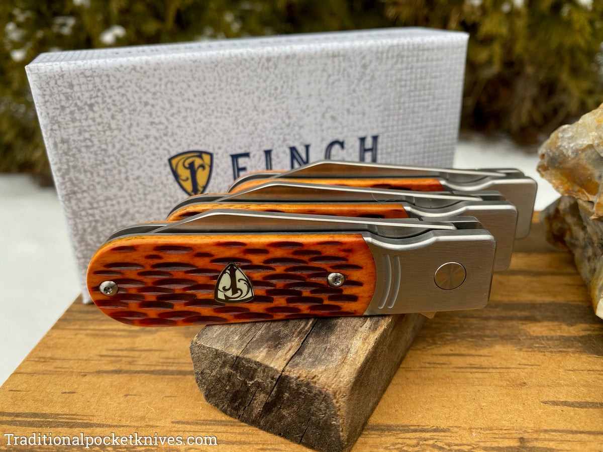 Finch Model 1929 Crawdad Tan Jigged Bone