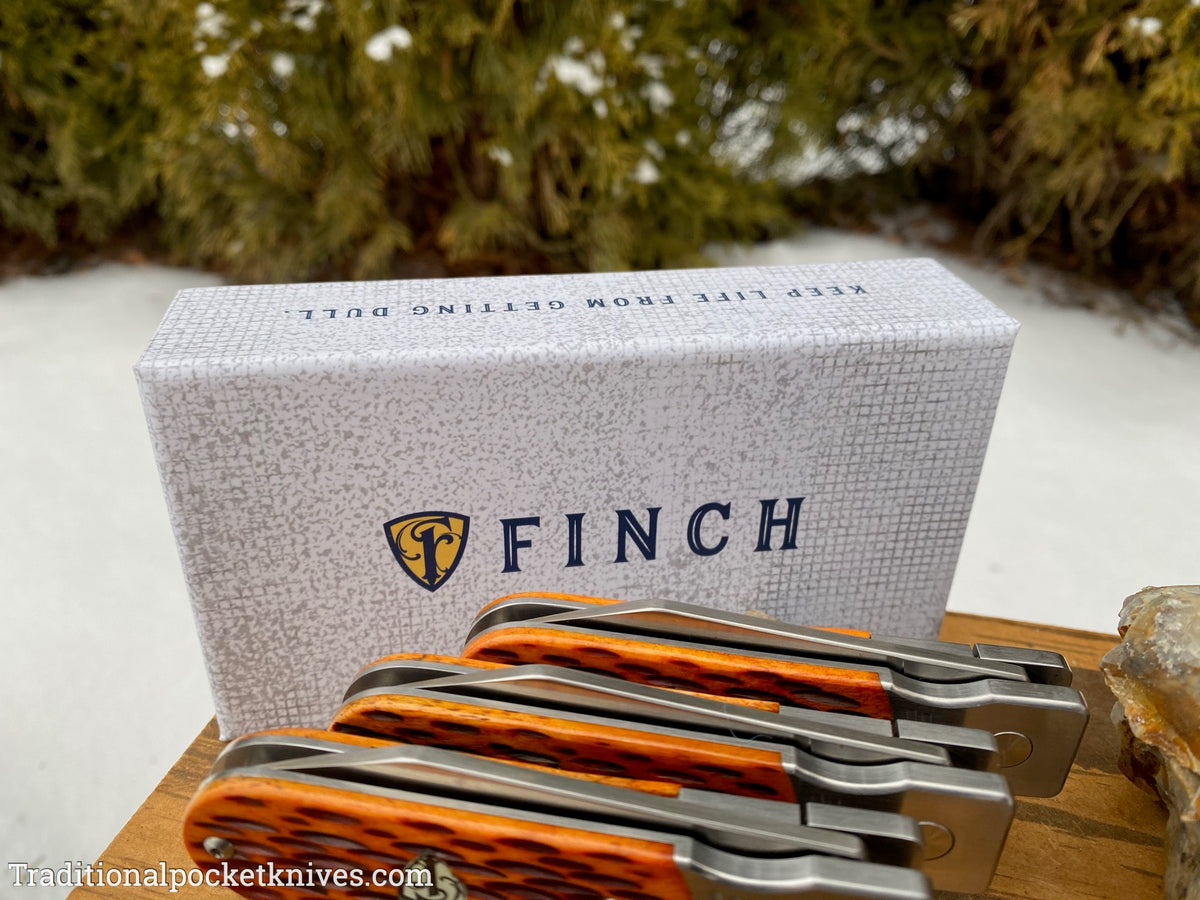 Finch Model 1929 Crawdad Tan Jigged Bone