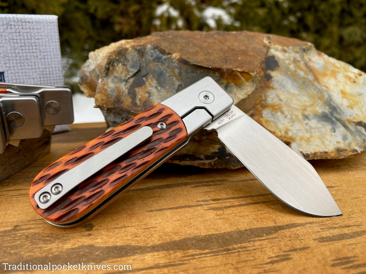 Finch Model 1929 Crawdad Tan Jigged Bone