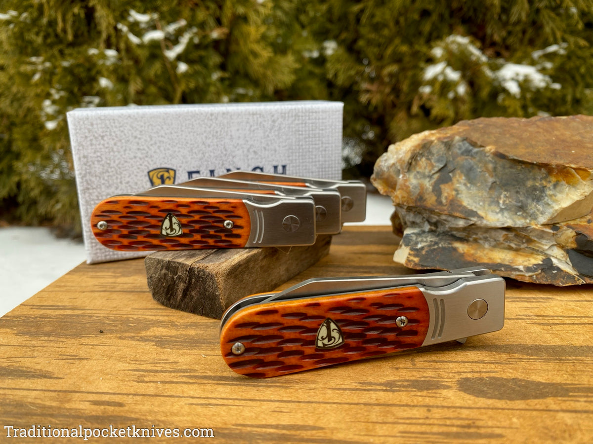 Finch Model 1929 Crawdad Tan Jigged Bone
